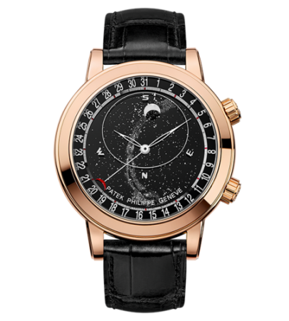Swiss Patek Philippe Celestial Black Watch 6102R-001