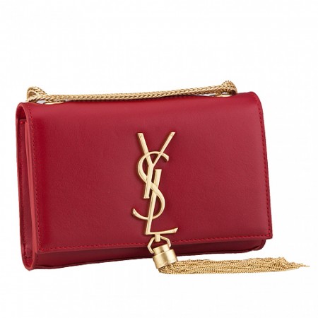 Saint Laurent Cassandre Tassel Red Shoulder Bag