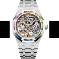AAA Replica Audemars Piguet Royal Oak Frosted Gold Double Balance Wheel Openworked Watch 15468BC.YG.1259BC.01