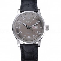 Mido Multifort Grey Dial Black Leather Strap  622179