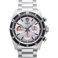 AAA Replica Tudor Grantour Chrono Silver Dial Steel Strap Mens Watch 20530N-2