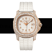 AAA Replica Patek Philippe Aquanaut Rose Gold White Watch 5069R-001