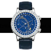 AAA Replica Patek Philippe Celestial White Gold Blue Watch 6104G-001