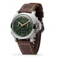 AAA Replica Panerai Luminor 1950 Chrono Monopulsante 8 Days GMT Titanio Mens Watch PAM00737