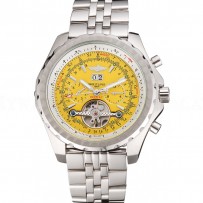 Breitling Bentley Mulliner Tourbillon Yellow Dial Stainless Steel Case And Bracelet  622734