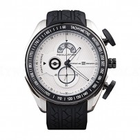 Porsche Regulator Power Reserve Black Case White Dial