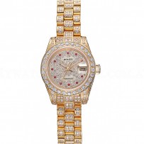 Swiss Rolex DateJust Diamond Dial Gold 622024
