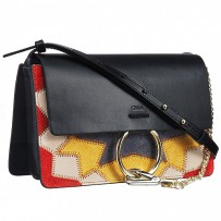 Chloe Small Faye Patchwork Suede Black Bag 18927054