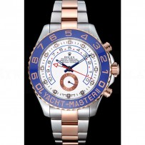 Rolex Yacht-Master II White Dial Blue Bezel Stainless Steel and Rose Gold Bracelet 622270