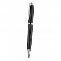 Rolex Silver Rimmed Black Ballpoint Pen  622807