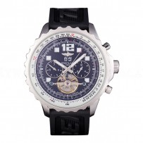 Breitling Navitimer Rubber Strap Black Dial