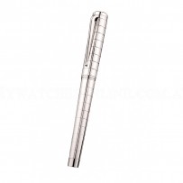 Bvlgari Vertical Grooved Cutwork Ballpoint Pen With Bvlgari Engraved Cap