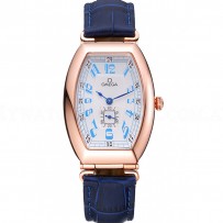 Omega Sochi Petrograd White Dial Gold Case Blue Leather Strap  622820