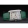 Cartier Tank Anglaise 36mm White Dial Diamonds Steel Case Green Leather Bracelet