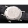 Patek Philippe Calatrava White Dial Roman Numerals Double Ribbed Bezel Stainless Steel Case Black Leather Strap