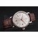 IWC Portofino Silver Dial Stainless Steel Case Diamonds Bezel Brown Leather Strap