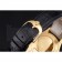 Swiss Rolex Cellini Black Dial Gold Markings Gold Case Black Leather Strap