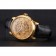 Swiss Patek Philippe Complications Openworked Dial Gold Case Black Leather Strap