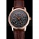 Swiss Patek Philippe Multi-Scale Chronograph Black Dial Rose Gold Case Brown Leather Strap