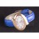 Chopard Luxury Gold Bezel with White Dial and Blue Leather Strap  621544