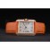 Cartier Tank Anglaise 30mm White Dial Diamonds Gold Case Orange Leather Bracelet