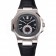 Patek Philippe Nautilus Black Dial Stainless Steel Case Black Leather Strap
