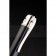 MontBlanc Silver Tipped And Rimmed Black Enamel Ballpoint Pen With MB Engraving