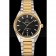 Omega Globemaster Black Dial Stainless Steel Case Gold Bezel Two Tone Bracelet
