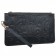 Salvatore Ferragamo Embossed Black Leather Wristlet 18927370