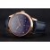 Swiss IWC Portugieser Power Reserve Blue Dial Rose Gold Case Blue Leather Strap
