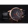 Longines Column Wheel Black Dial Gold Case Black Leather Strap