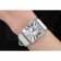 Franck Muller Master Square Diamond Encrusted Stainless Steel Bezel White Croco Bracelet 80284