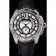 Cartier Calibre De Cartier Small Seconds Black And White Dial Stainless Steel Case Black Leather Strap