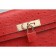 Hermes Kelly 32 Red Ostrich Leather 607481