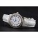 Omega De Ville Prestige Small Seconds White Dial Diamond Bezel Stainless Steel Case White Leather Strap