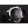 Swiss Panerai Luminor Flyback Chronograph Black Dial Stainless Steel Case Black Leather Strap