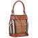 Burberry Small Bucket Bag In House Check And Black Leather 18926909