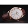 Swiss Omega DeVille Tresor White Dial Gold Case Brown Leather Strap  622846