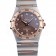 Omega Swiss Constellation Jewelry Rose Gold Case Radial Emblem Brown Dial  98116