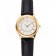 Omega De Ville Prestige Small Seconds White Dial Gold Case Black Leather Strap