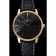 Swiss Vacheron Constantin Patrimony Grand Taille Black Dial Gold Diamond Case Black Leather Bracelet 1454183