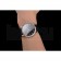 Patek Philippe Calatrava Black Dial Diamond Hour Marks Ribbed Bezel Stainless Steel Case Black Leather Strap