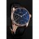 Swiss IWC Portuguese Black Dial Gold Case Black Leather Bracelet 1453918
