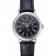 Patek Philippe Perpetual Calendar Retrograde Date Black Dial Engraved Silver Case Black Leather Bracelet 1454146