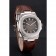 Patek Philippe Nautilus Brown Dial Brushed Stainless Steel Case Brown Leather Strap