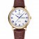 Patek Philippe Calatrava White Dial Blue Roman Numerals Gold Case Brown Leather Bracelet 1454057