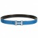 Hermes Blue With Silver "H" Buckle Closure Belt