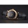 Patek Philippe Calatrava Black Dial Roman Numerals Double Ribbed Bezel Gold Case Black Leather Strap