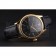 Swiss Rolex Cellini Date Black Dial Gold Case Black Leather Strap