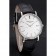 Patek Philippe Calatrava White Dial Ribbed Bezel Stainless Steel Case Black Leather Strap